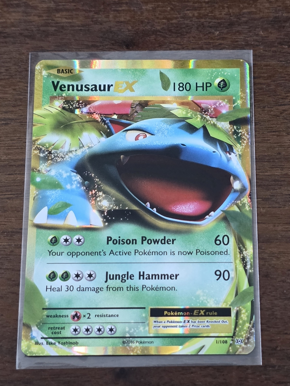 Pokemon Tcg Venusaur EX #1- Evolutions  - rare 1/108 Card